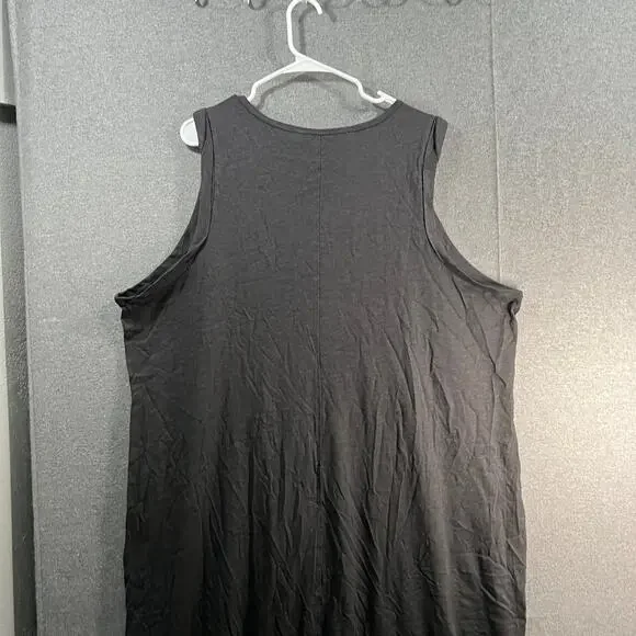 Candace Cameron Bure Sunkissed Regular Midi T-Shirt Dress Washed Black Size 3X - Picture 12 of 14